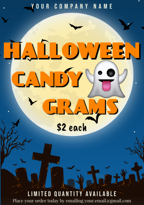 Template Halloween Candy Gram Postermywall