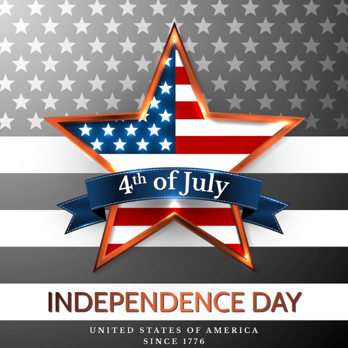 Plantilla de template happy 4 july independence day usa postermywall