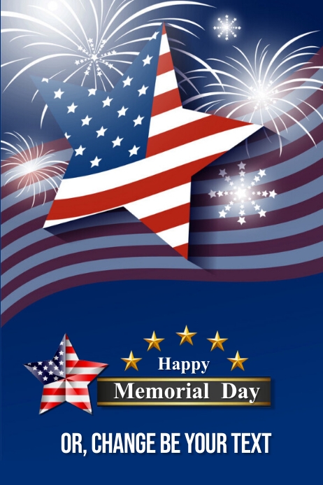 Template Happy Memorial Day Poster & Flyer | PosterMyWall