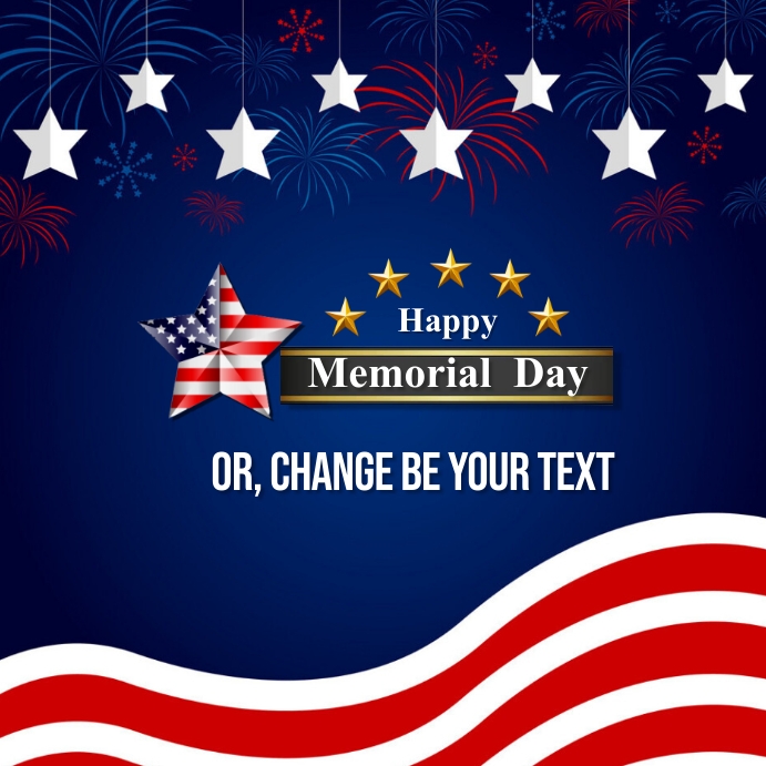 Template Happy Memorial Day Poster & Flyer PosterMyWall