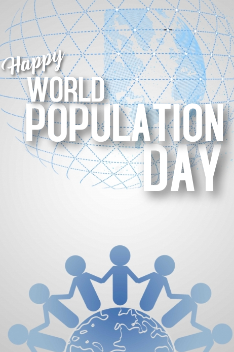 Template happy world population day growth | PosterMyWall