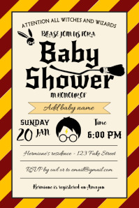2 670 Harry Potter Baby Shower Customizable Design Templates Postermywall