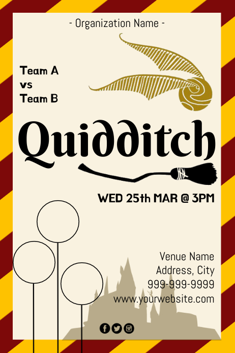 Template Harry Potter Quidditch PosterMyWall