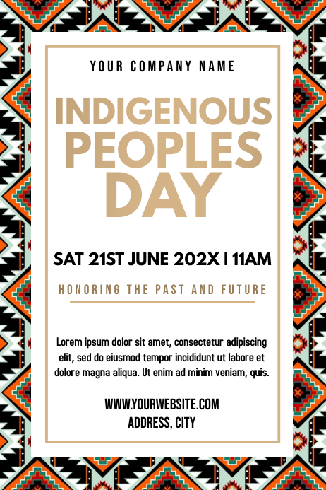 Template indigenous | PosterMyWall