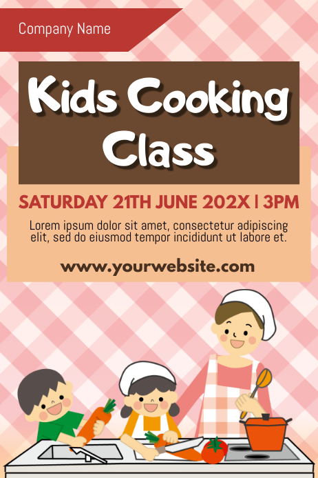 Template Kids Cooking Class PosterMyWall