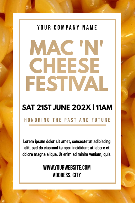 Template Mac And Cheese PosterMyWall