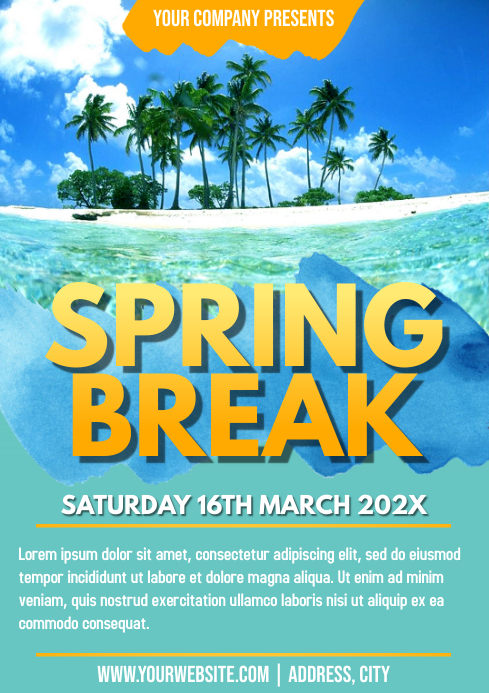 Template march spring break | PosterMyWall