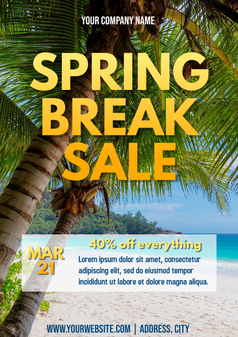 Template march spring break sale | PosterMyWall