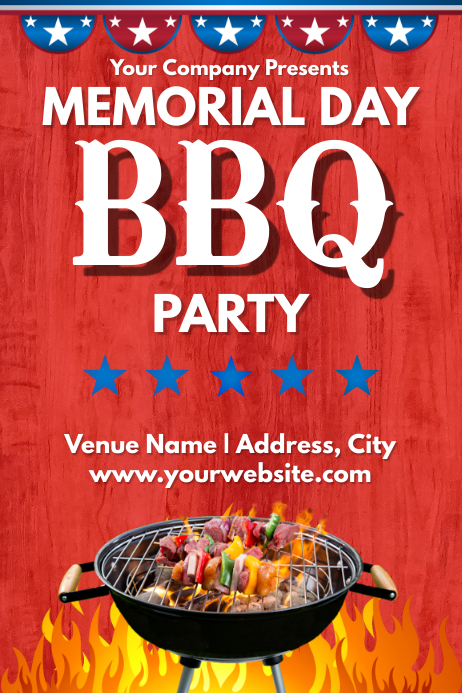 Template memorial day bbq | PosterMyWall