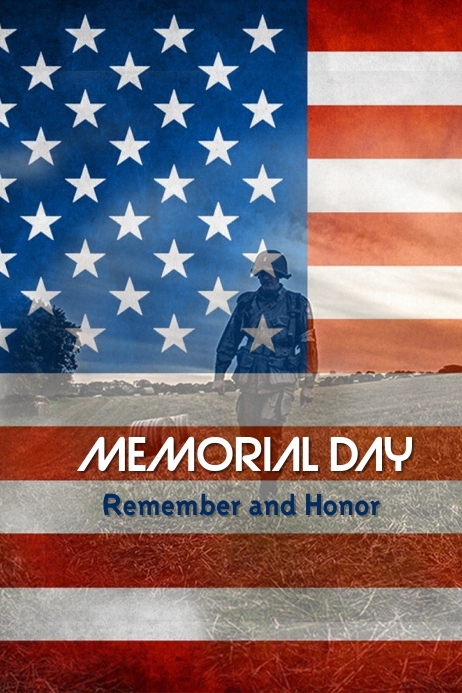 template memorial day Plakkaat