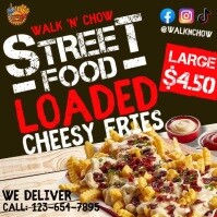 Black Street Food Promotion Instagram Post Template