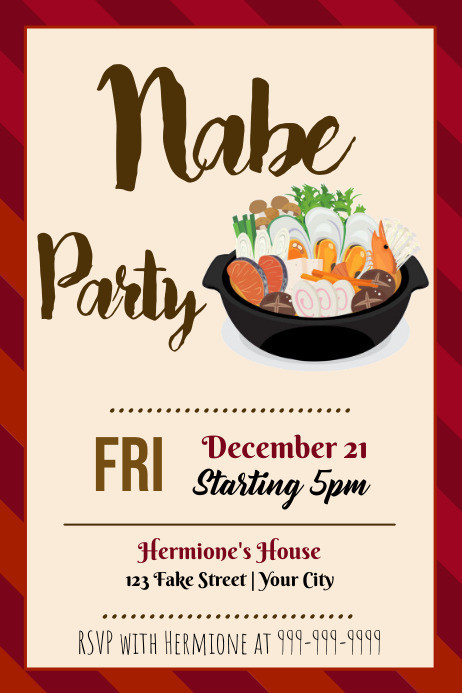 Template Nabe Party Poster