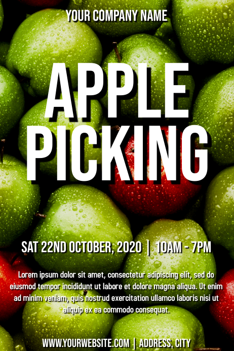 Template pick your own fruit Poster