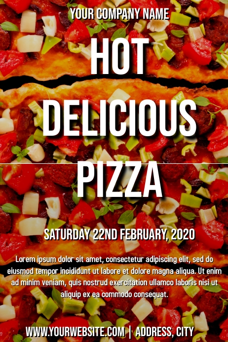 Copy of Template pizza | PosterMyWall