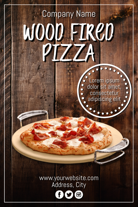 Template pizza Poster