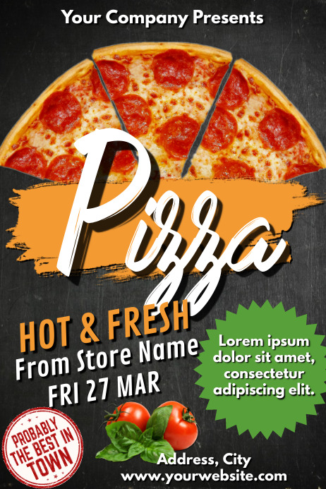Pizza Poster Example Template Pizza | PosterMyWall