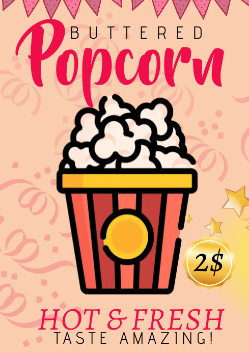 Mod Le De Flyers Pop Corn PosterMyWall