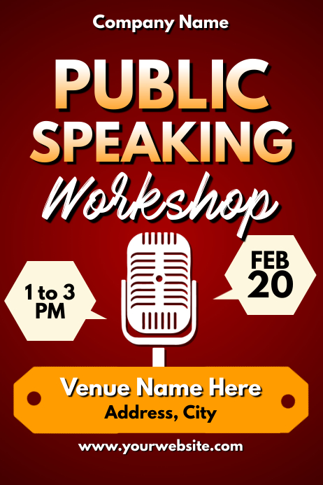 Template public speaking | PosterMyWall