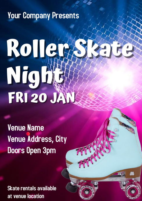 Template Roller Skating PosterMyWall