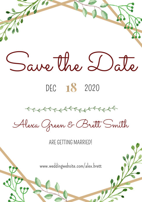 Template Wedding Save The Date Postermywall
