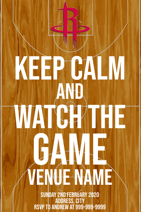 Template sports basketball houston rockets Poster