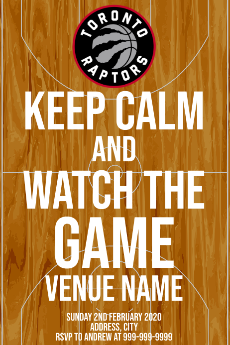 Template sports basketball toronto raptors | PosterMyWall