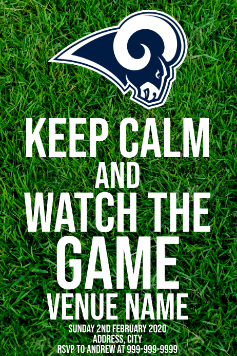 Template sports football los angeles rams | PosterMyWall