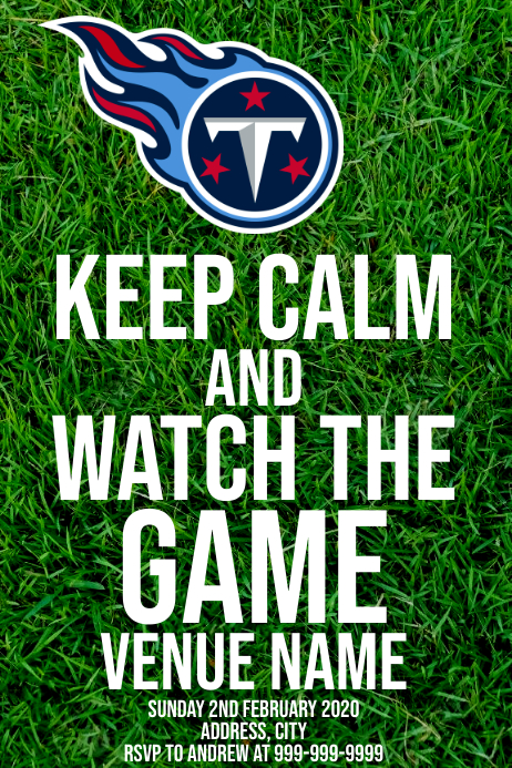 Tennessee Titans Script Text Copy of Template sports football tennessee titans | PosterMyWall