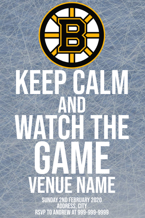 Template sports hockey boston bruins Cartaz