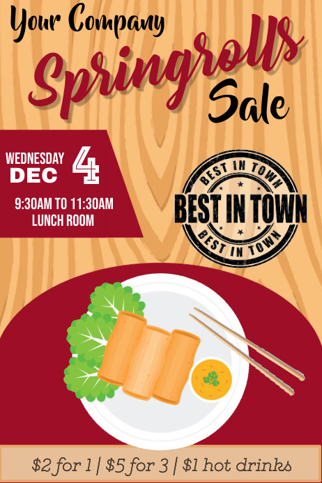 Template Springroll Sale | PosterMyWall