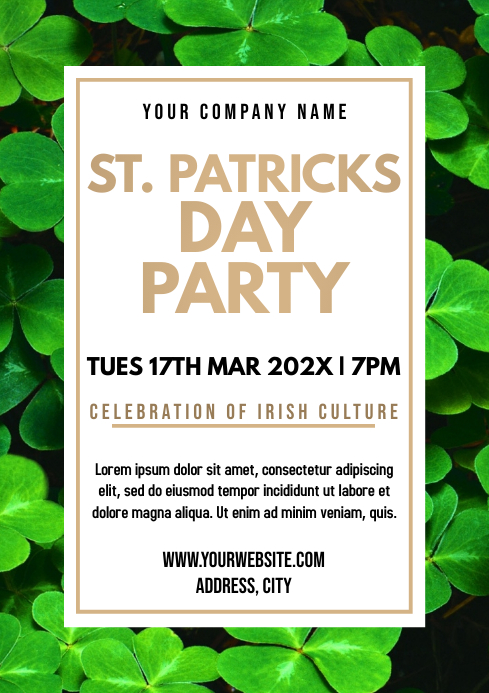 Template st patrick's day A4