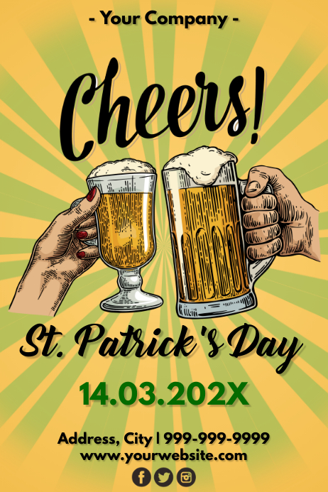 Template st patrick's Плакат