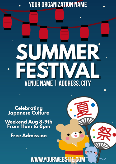Template summer festival A4