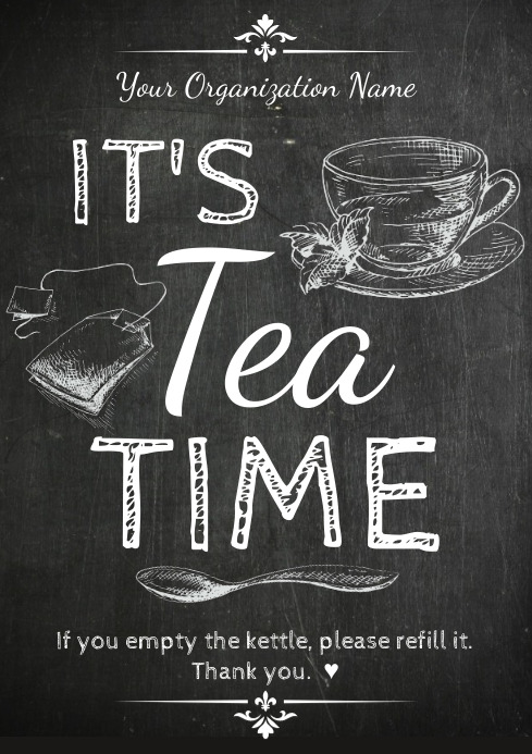 Template Tea Time Postermywall
