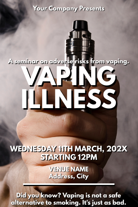 Vaping Poster Example Template vaping | PosterMyWall