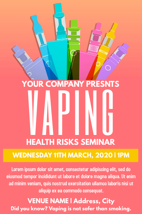 Vaping Poster Example Template vaping | PosterMyWall