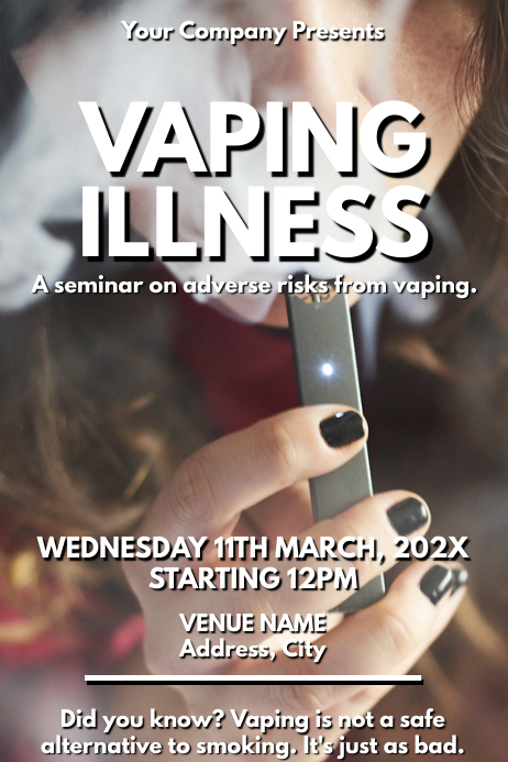 Vaping Poster Example Template vaping | PosterMyWall