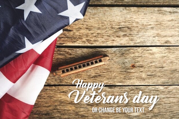 Template veterans day celebrations post flyer Poster