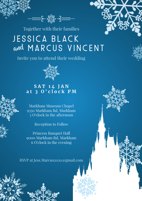 Template Wedding Disney Winter Postermywall