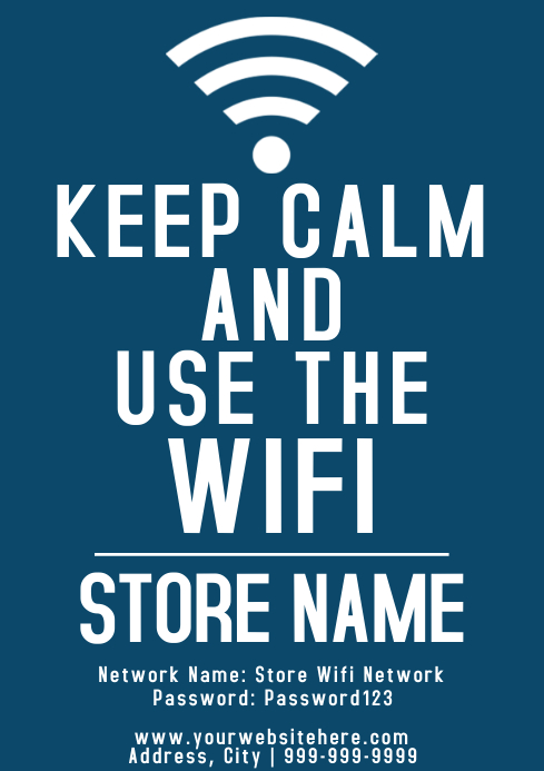 Template wifi password A4