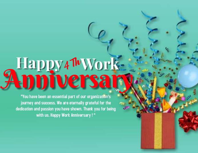 Plantilla de template work anniversary elegant, the best PosterMyWall