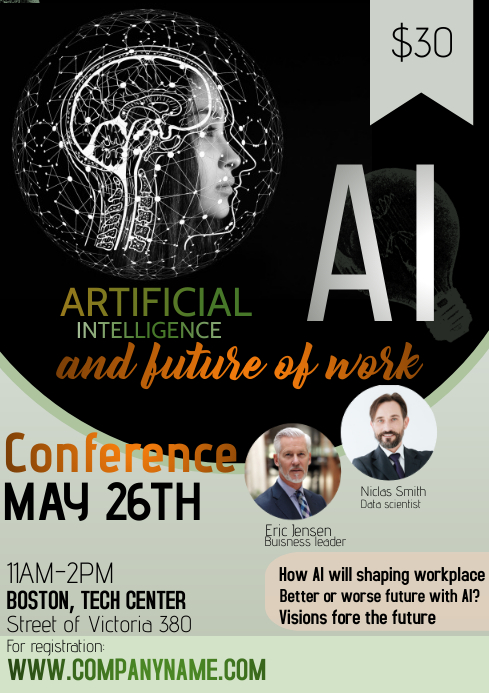 templates, flyers, posters AI conference | PosterMyWall