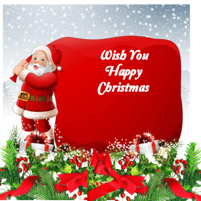 Templates announcements greeting Christmas | PosterMyWall