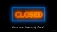 Temporarily Closed Corona Prevention Covid19 Facebook Cover Video (16:9) template
