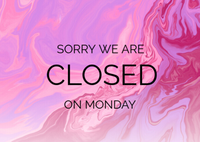 Temporarily closed Postcard template