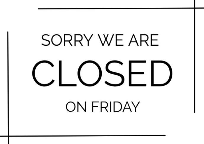 Temporarily closed Postcard template