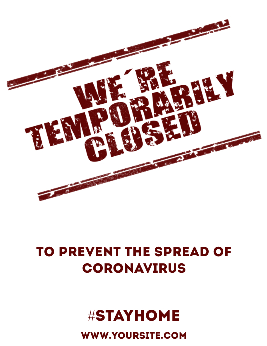 Temporarily closed flyer sign 3 Template PosterMyWall