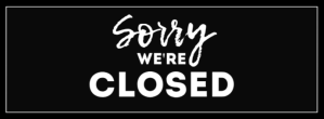 Black Closed Sign Facebook-coverfoto Template