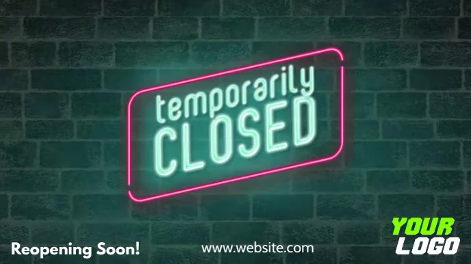 Closed Sign Digital Temporary closed digital display store sign Template | PosterMyWall