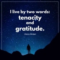 Tenacity Gratitude Motivational Video Square (1:1) template